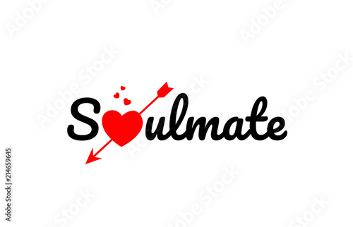 soulmate word text typography design logo icon