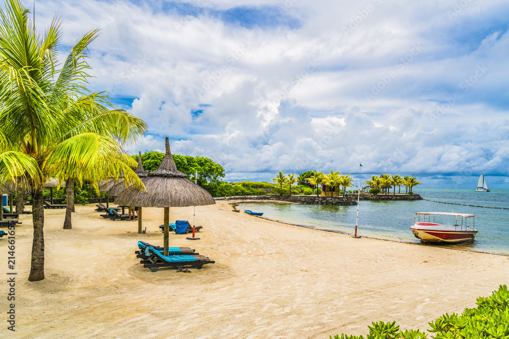 Public beach of  Grand River South East, Mauritius island, Africa