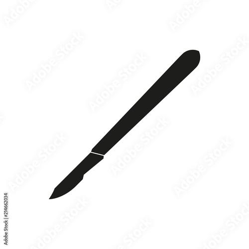 Scalpel icon. Surgical instrument. Vector illustration.
