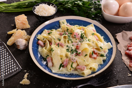 Delicious carbonara pasta