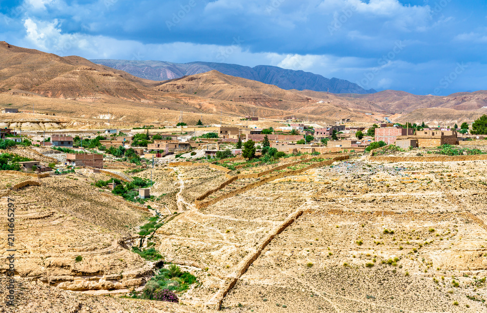 Panorama of Ghoufi Canyon in Algeria