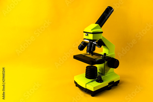 Microscope on white background