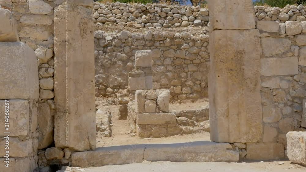 Tourist walking in colonnaded street in Patara, Turkey Tourist walking in colonnaded street in Patara, Turkey