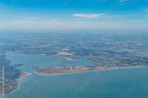 Aerial view of rural scene near Dublin Airport