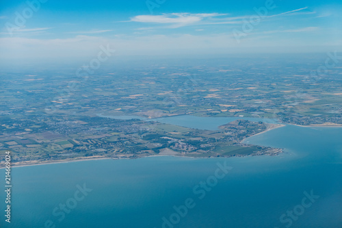 Aerial view of rural scene and Donabate city © Kit Leong