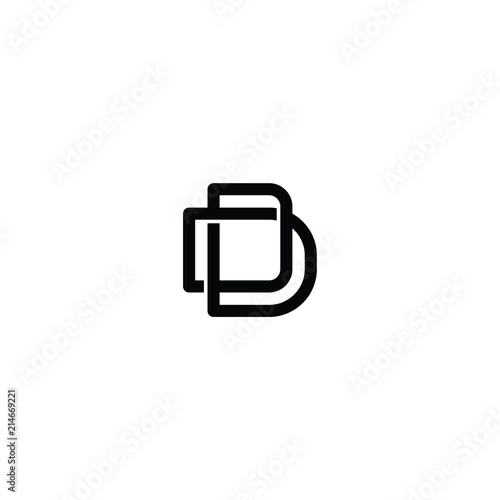 D letter logo DD initial DDD vector photo