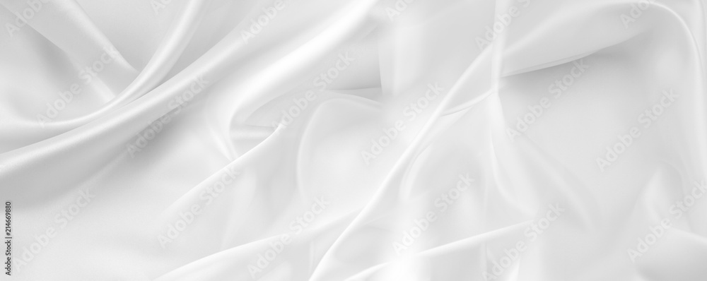 White silk fabric White silk fabric