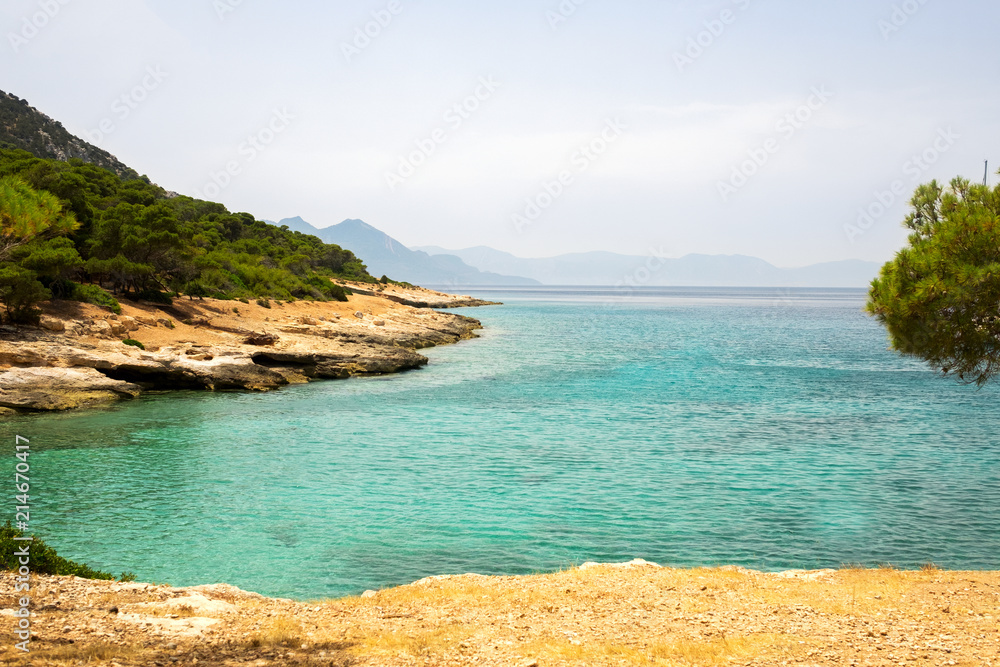 Mediterranean Sea View, Island in Greece Stock Image - Image of