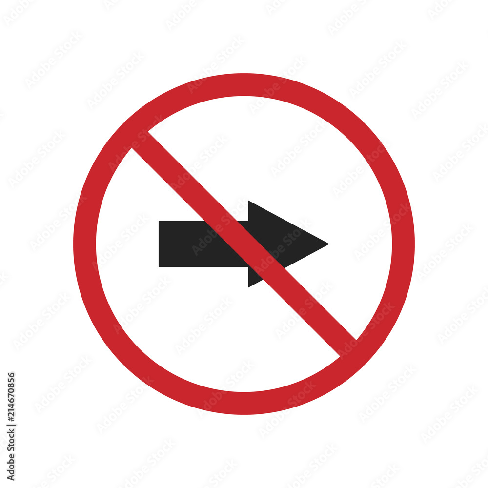 Do not turn icon vector. Do not turn sign Isolated on white background. Flat style for graphic design, logo, Web, UI, mobile app, EPS10 Do not turn icon vector. Do not turn sign Isolated on white background. Flat style for graphic design, logo, Web, UI, mobile app, EPS10