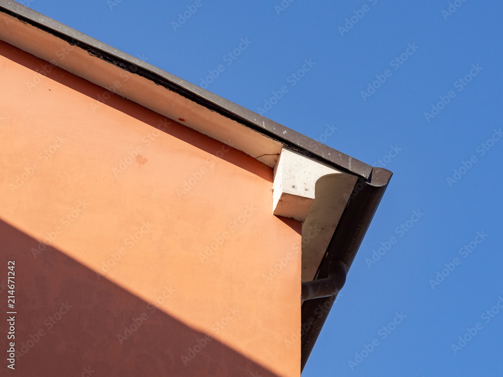 Urban architecture - building cover, eaves