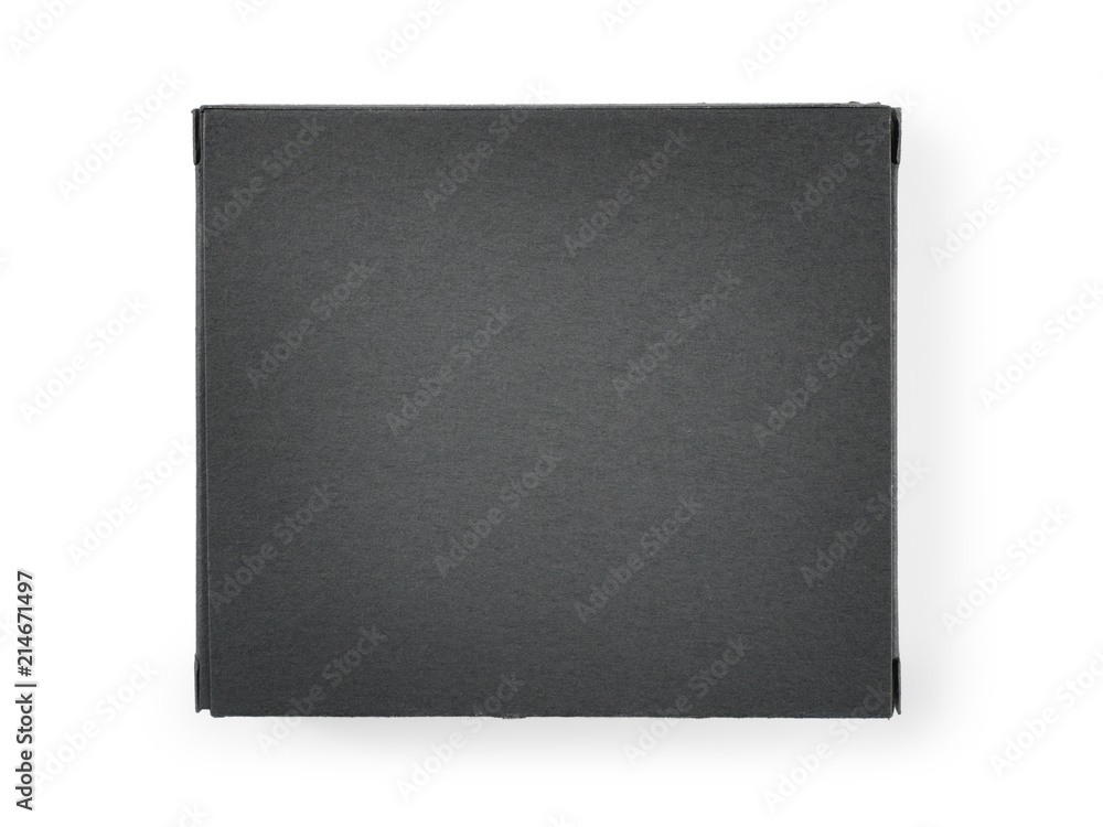 Black box top view isolated Black box top view isolated