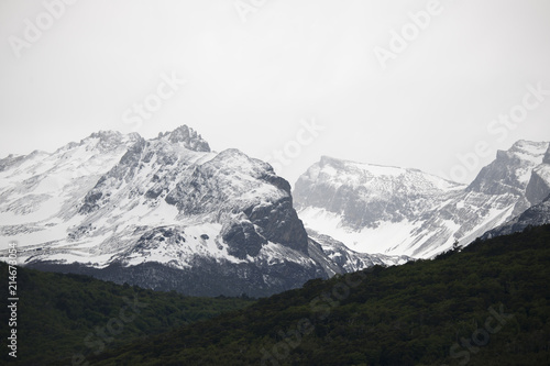 Beautiful landscape view of the mountains in Antarctica