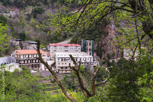 Proussos monastery near Karpenisi town in Evrytania - Greece photo