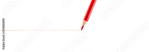 Valokuva red pencil on a white background