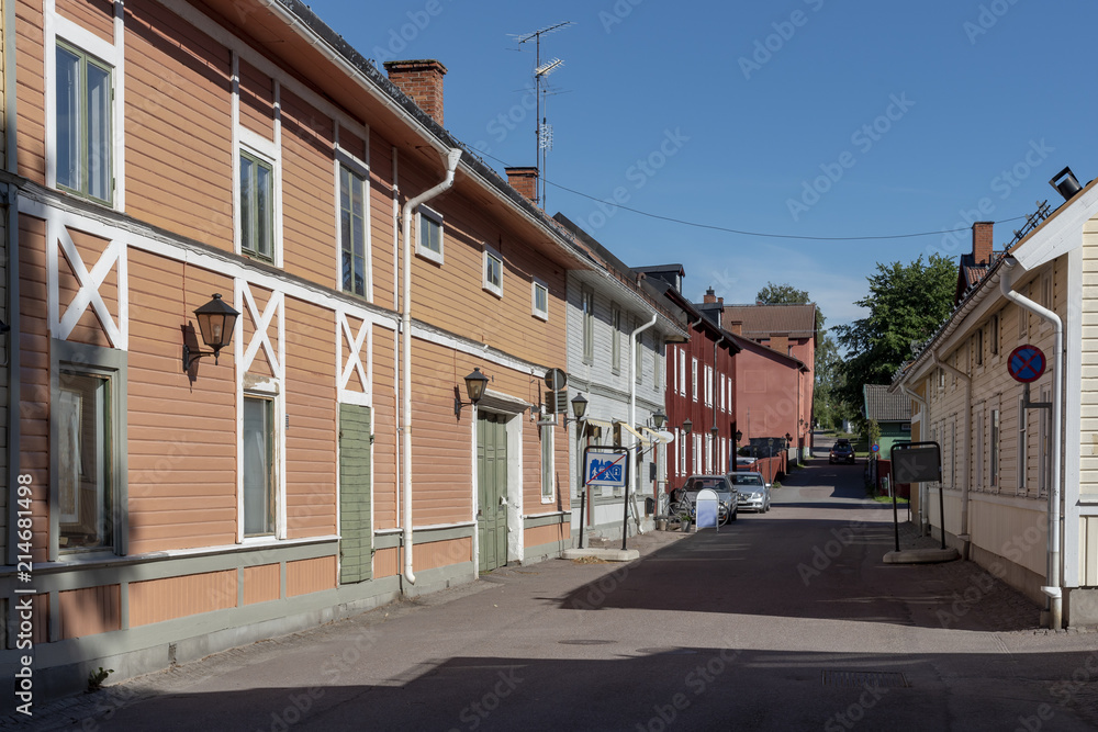 Old street in Sater in Sweden