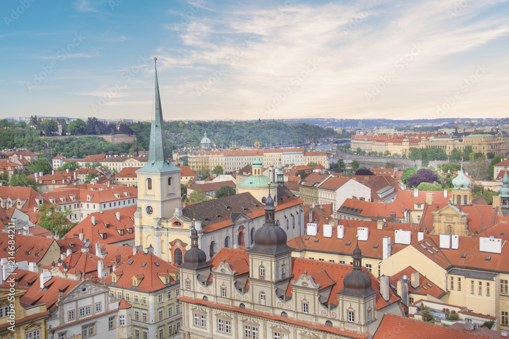Fototapeta premium Beautiful view of Hradcany, Prague's historic district, Czech Republic
