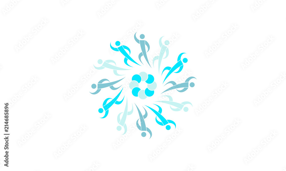 Fototapeta premium Human community logo template
