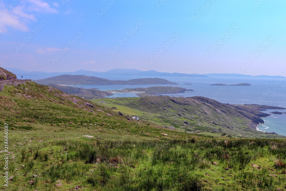 Irlande - Kerry - Coomakesta - Vue sur Derrynane Bay