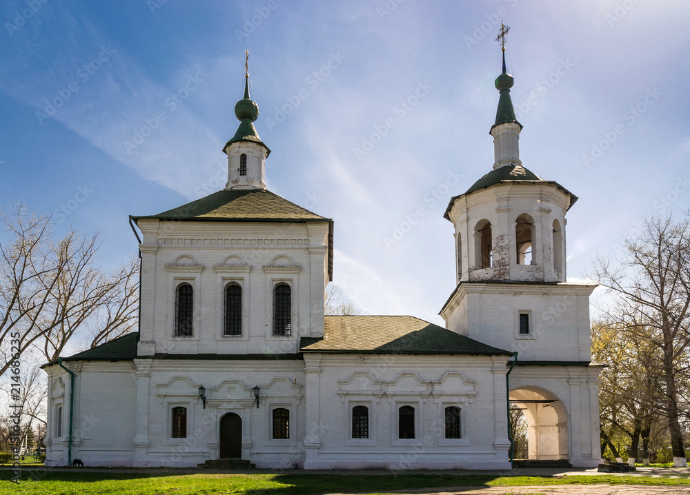 The old church with white walls