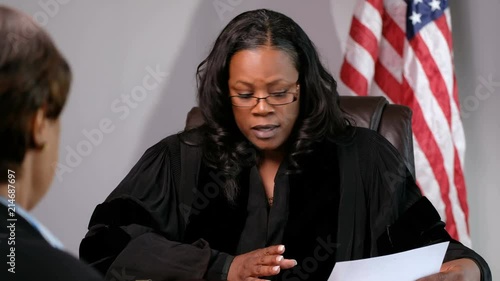 A judge presiding over a court case