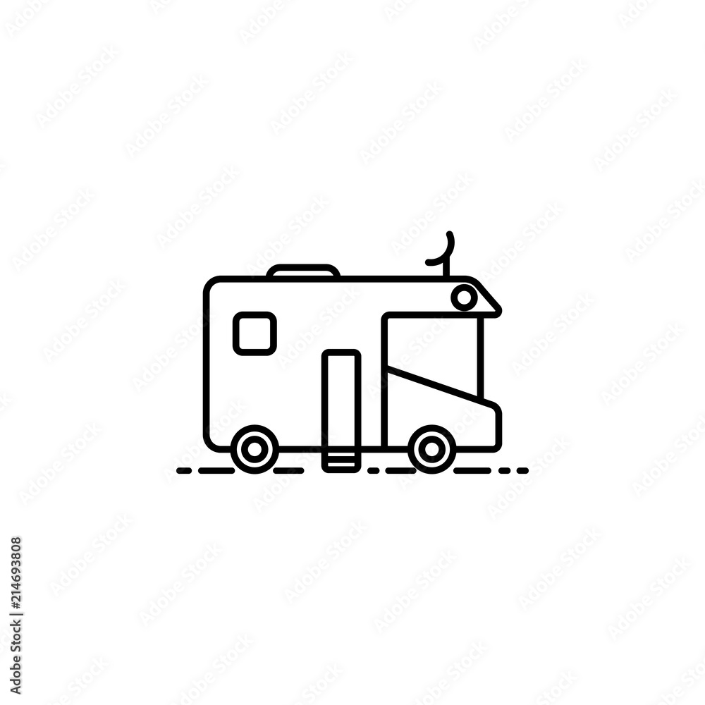 House on wheels dusk style icon. Element of travel icon for mobile concept and web apps. Thin line House on wheels dusk style icon can be used for web and mobile