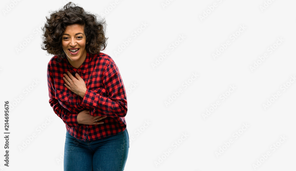 Beautiful arab woman confident and happy with a big natural smile laughing Beautiful arab woman confident and happy with a big natural smile laughing