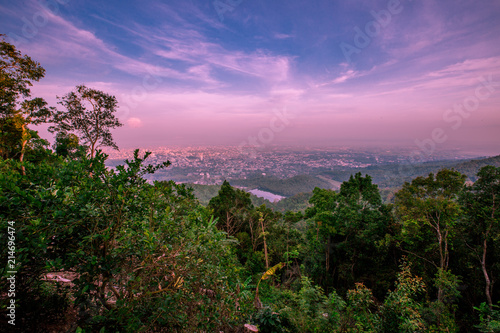 Hat Yai, colorful morning light is beautiful in nature.