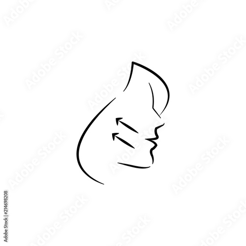 facelift icon. Element of anti aging icon for mobile concept and web apps. Thin line facelift icon can be used for web and mobile