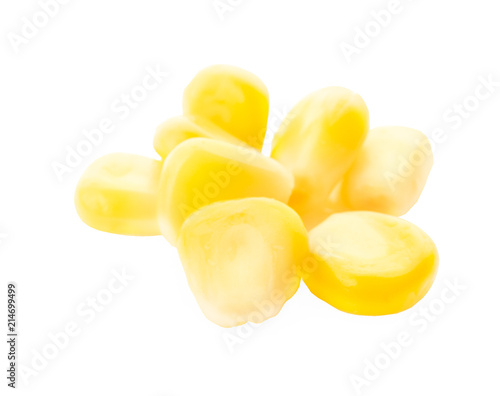 canned corn on a white background