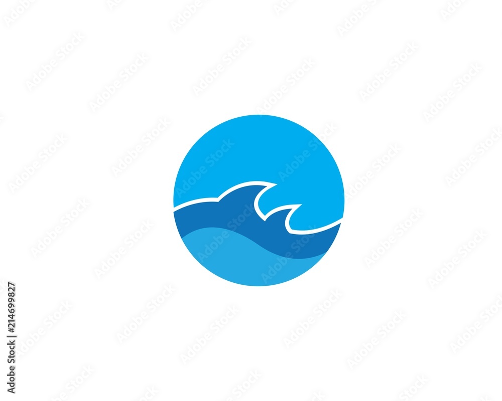 Fototapeta premium Water wave Logo Template