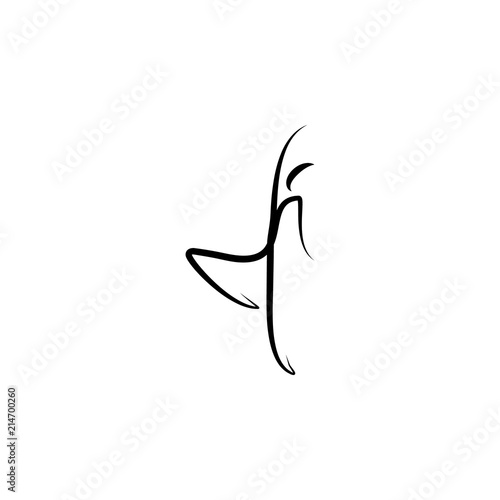 dancer icon. Element of dance icon for mobile concept and web apps. Thin line dancer icon can be used for web and mobile