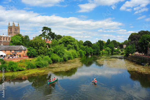 Canoeing on the River Wye in hereford photo