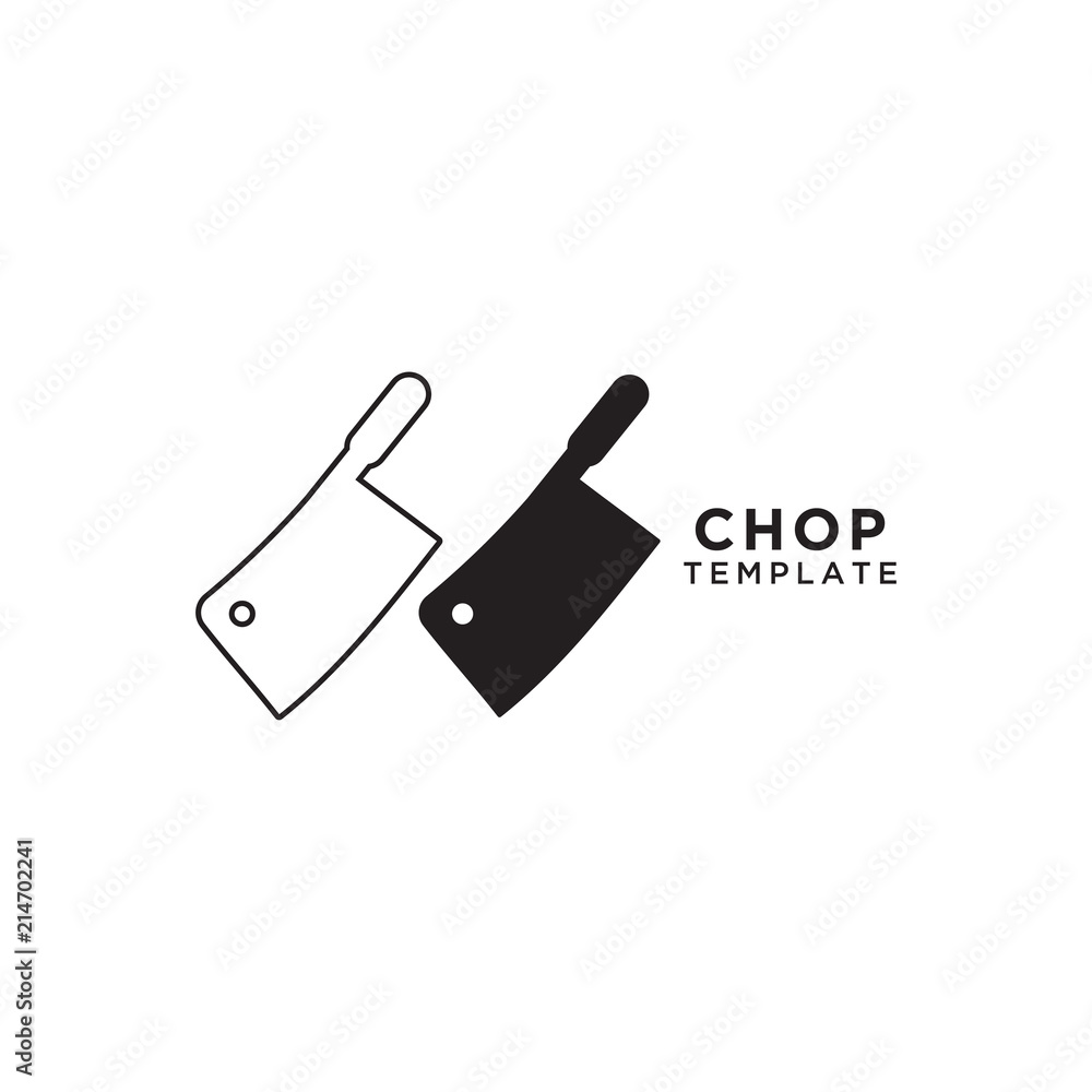 Chop knife graphic design template Chop knife graphic design template