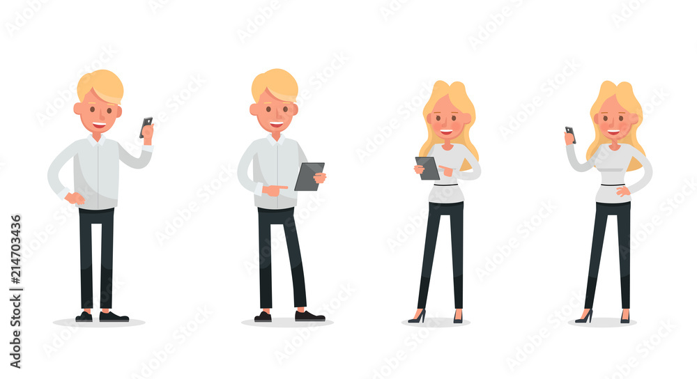 Set of Businessman and Businesswoman character vector design. no59 Set of Businessman and Businesswoman character vector design. no59