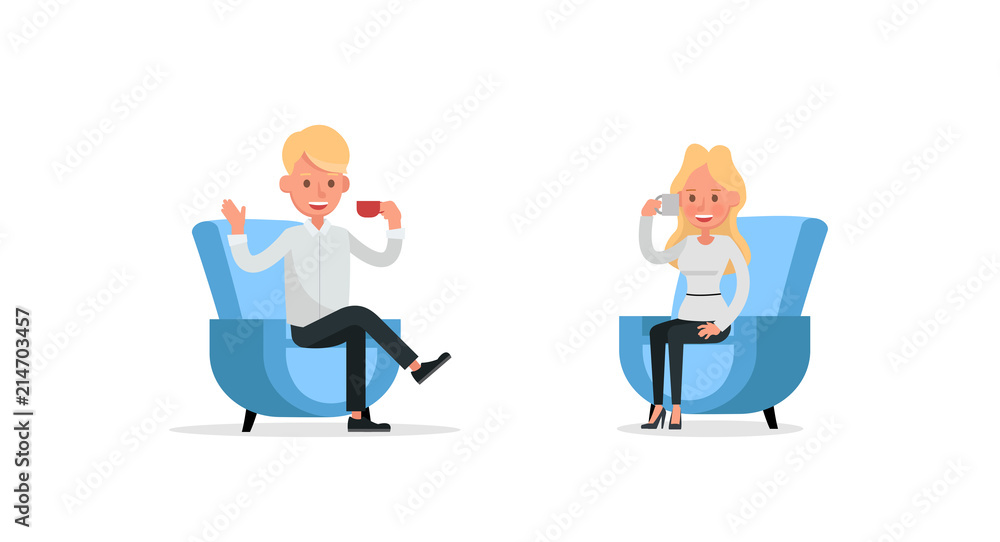 Set of Businessman and Businesswoman character vector design. no60 Set of Businessman and Businesswoman character vector design. no60