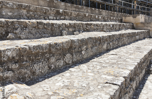 stone steps of an ancient amphitheater of Avignon, France