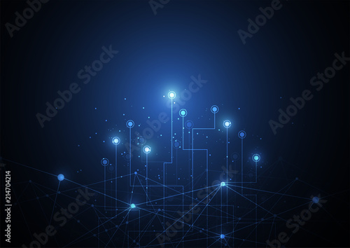 Internet connection, abstract sense of science and technology graphic design.