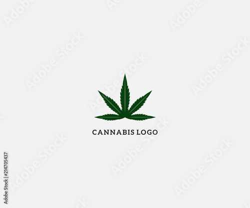 cannabis logo design template