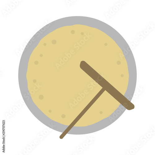Crepe color illustration / baking crepe 