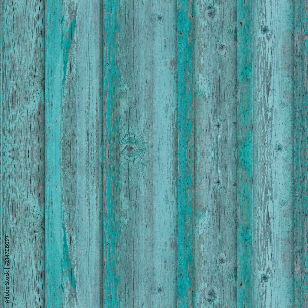 Seamless pattern of textured blue wooden plank wall with moss Seamless pattern of textured blue wooden plank wall with moss