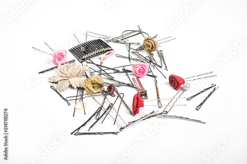 hairpins isolated on white background