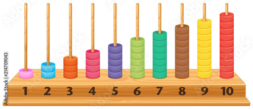 Colorful 1 to 10 abacus