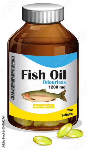 A Bottle of Fish Oil Softgels