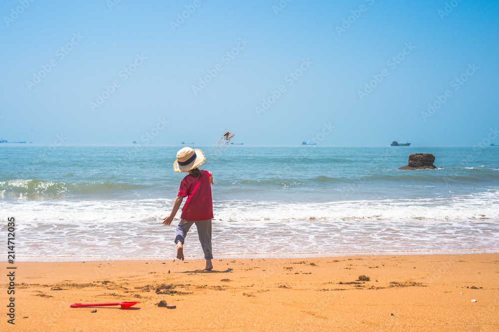 Baby girl play with sand Baby girl play with sand