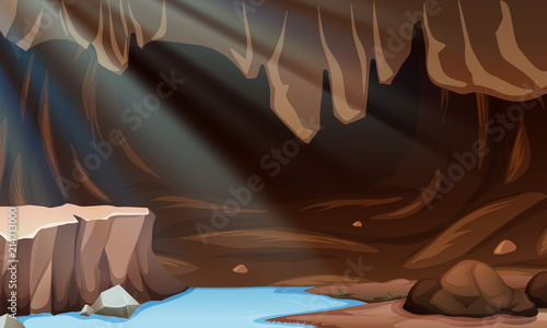 A beautiful cave landscape