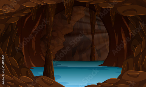 A beautiful cave landscape