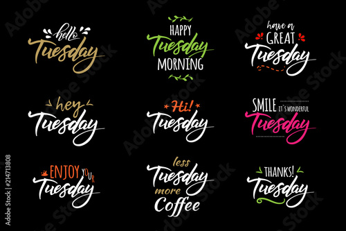 hello tuesday lettering