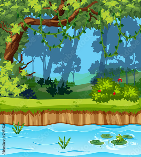 A beautiful jungle landscape
