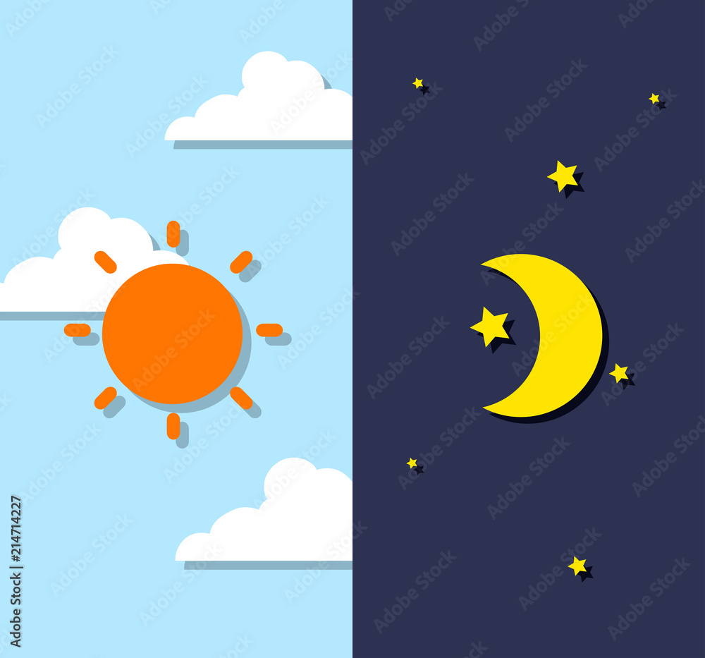 Day and night sky