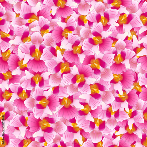 Pink Vanda Miss Joaquim Orchid Seamless Background.